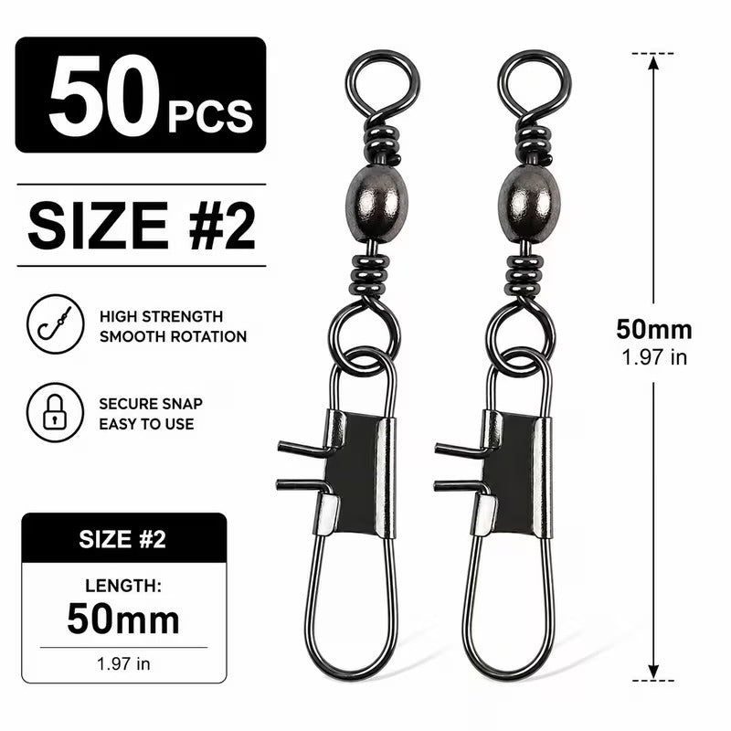 Fishing swivels snaps barrel swivels size image 6