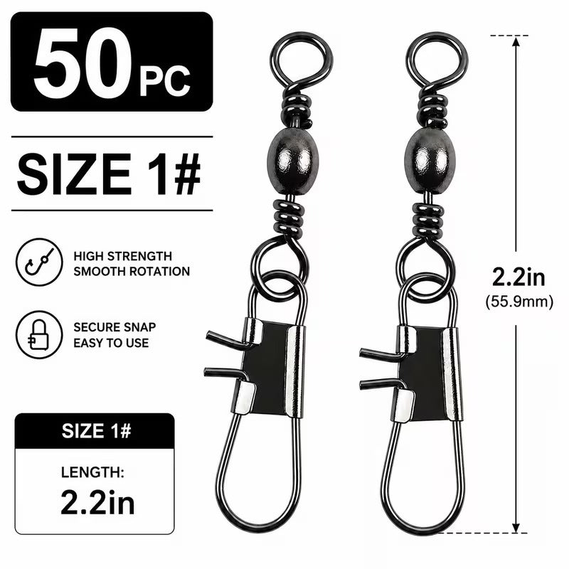 Fishing swivels snaps barrel swivels size image 7