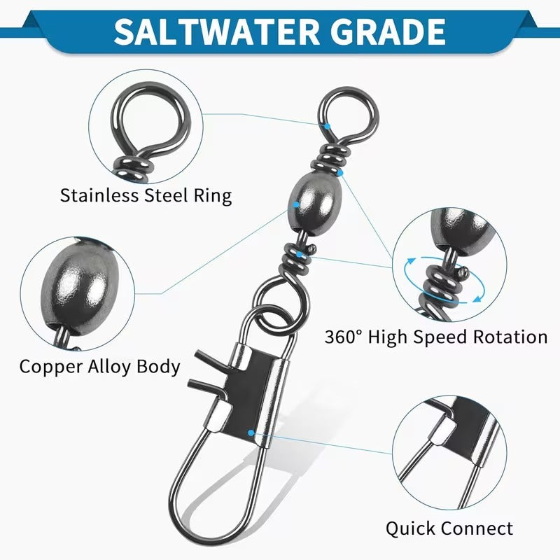 Fishing swivels snaps barrel swivels detail image 9