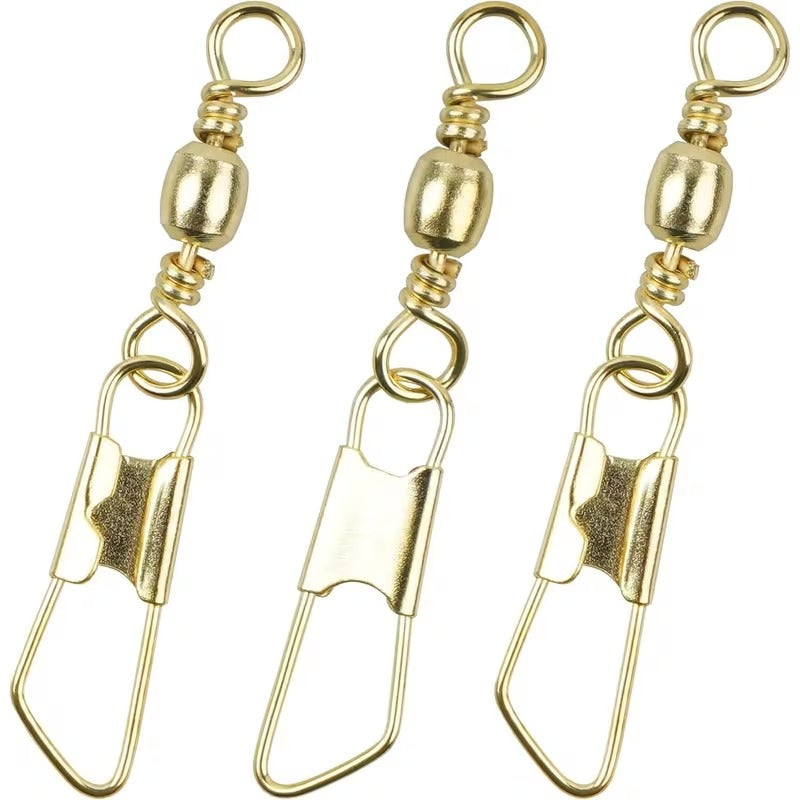Fishing snap swivels gold barrel swivel detail image 2