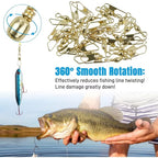 Fishing snap swivels gold barrel swivel detail image 5
