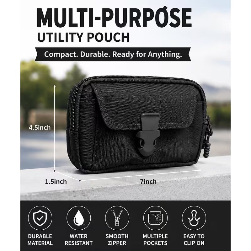 Horizontal belt loop phone pouch black image 7