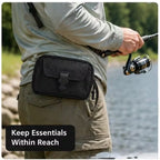 Horizontal belt loop phone pouch black image 8