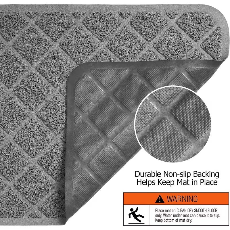 Jumbo PVC grid mesh cat litter mat detail image 5
