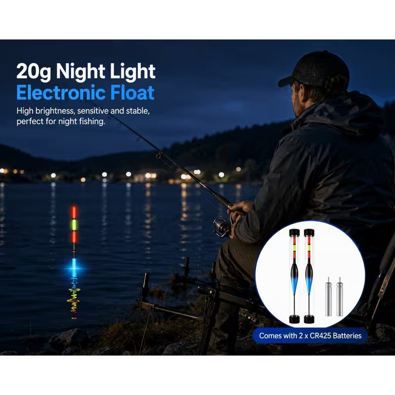 Electronic fishing float night fishing use detail