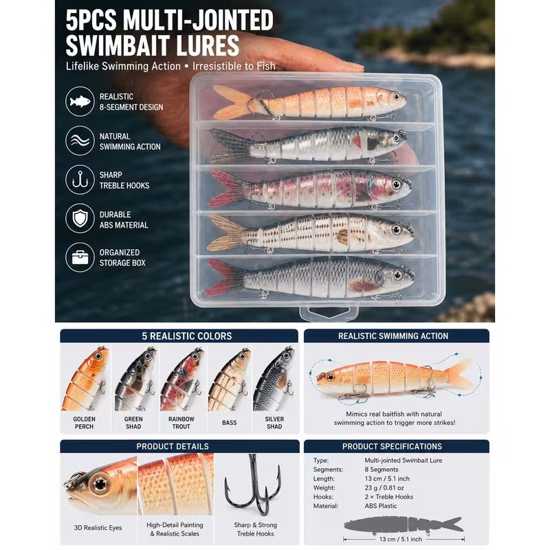Multi-section fishing lure set detail image 2
