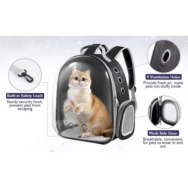 Pet bubble backpack carrier detail image 3