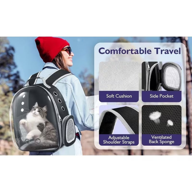 Pet bubble backpack carrier detail image 6