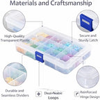 Plastic storage box 15 compartments detail image 5