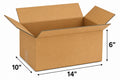 14 x 10 x 6 corrugated cardboard shipping boxes size diagram