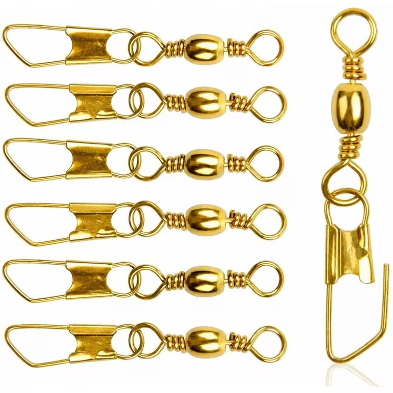 Size 5 snap swivel brass connectors detail image 2