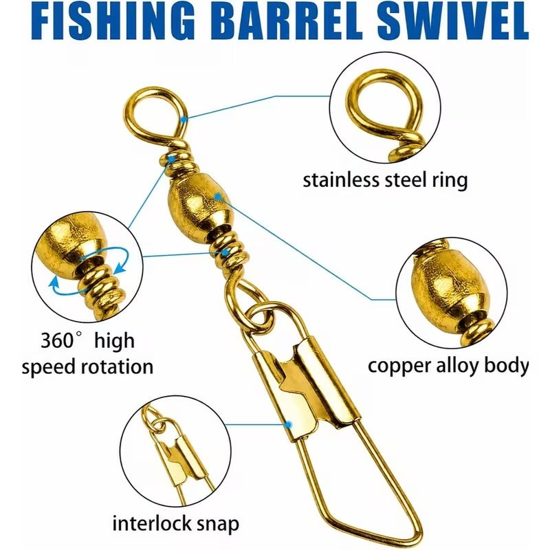 Size 5 snap swivel brass connectors detail image 4