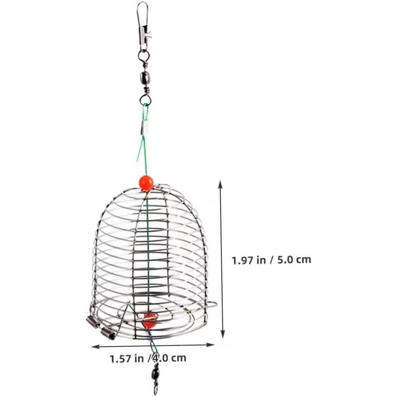Size M fishing bait cage stainless steel chum basket rig 10pcs
