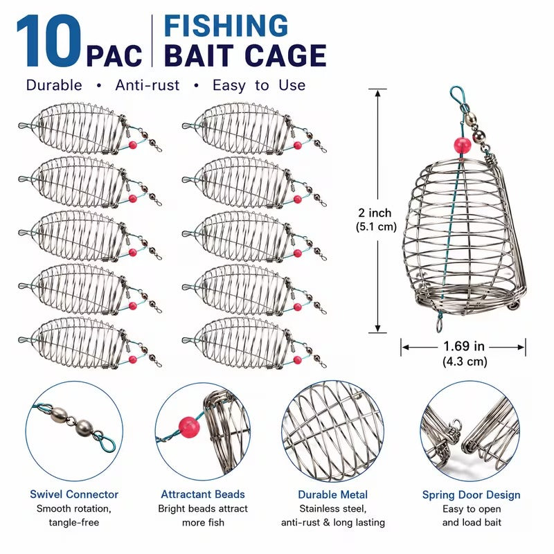 Size M fishing bait cage feeder detail image 2