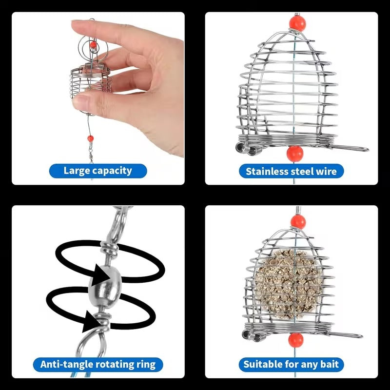 Size M fishing bait cage feeder detail image 5