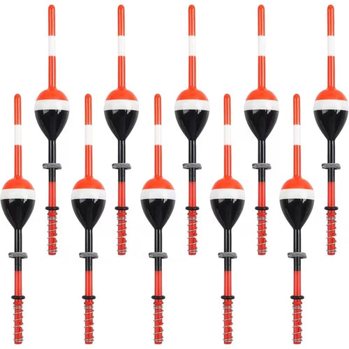 10 pack wooden spring slip bobbers fishing floats