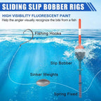 Wooden spring slip bobber fishing float detail image 5