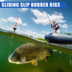 Wooden spring slip bobber fishing float detail image 6