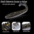 11cm soft fishing lure detail image 3