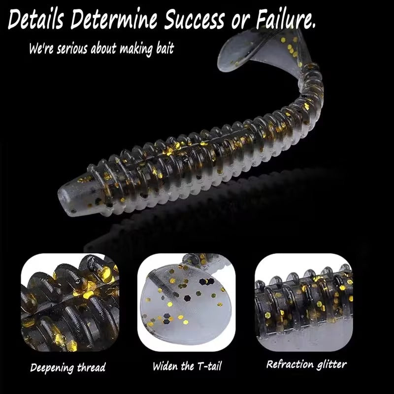 11cm soft fishing lure detail image 3