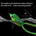 Topwater frog fishing lure set detail image 3