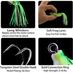Topwater frog fishing lure set detail image 4