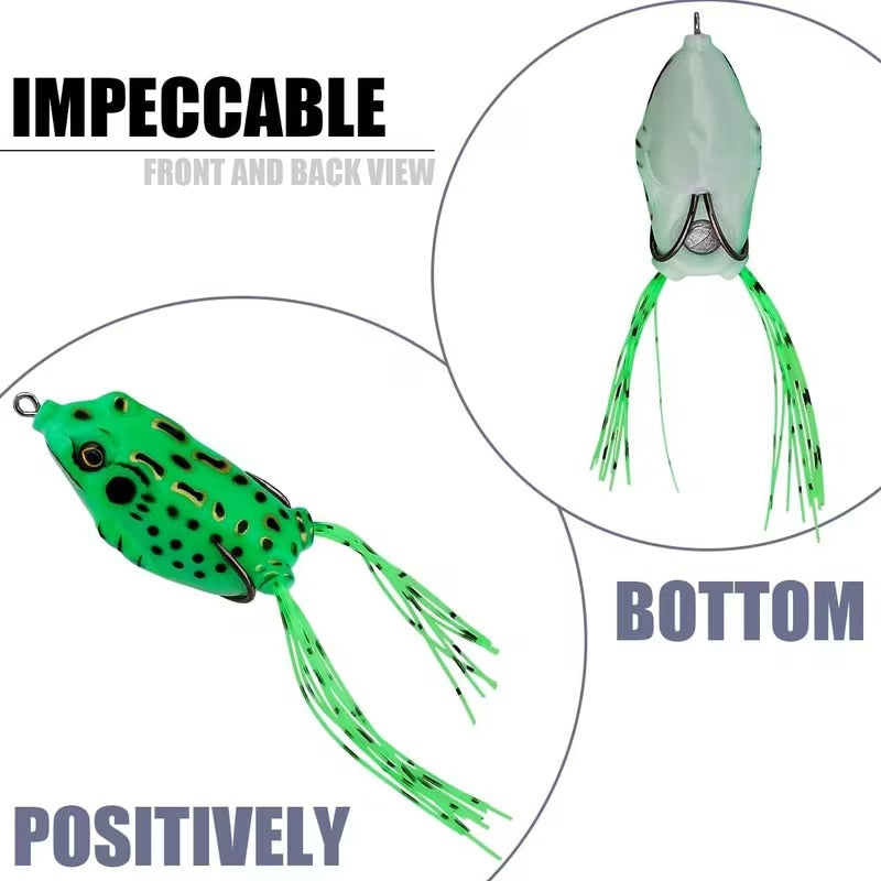 Topwater frog fishing lure set detail image 6