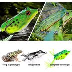 Topwater frog fishing lure set detail image 7