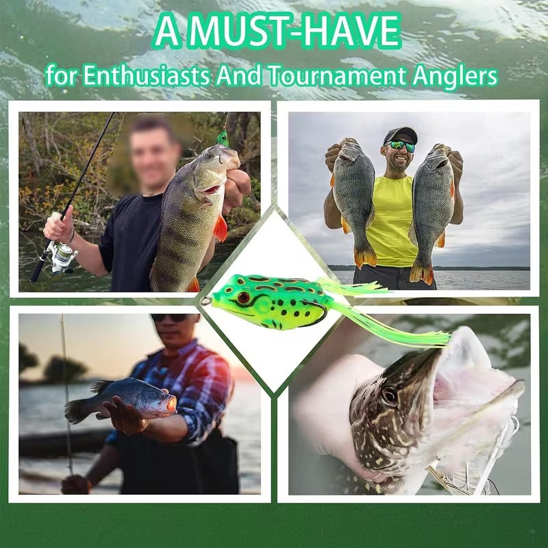 Topwater frog fishing lure set detail image 8