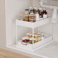 2 tier pull-out under sink organizer with mesh sliding drawers