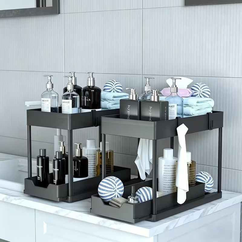 2-tier under sink storage organizer detail image 5