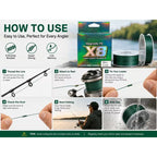 X8 braided PE fishing line how to use detail